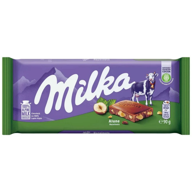 Ciocolata cu Alune Milka 90g